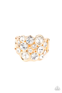 Bubbling Bravado Gold Ring- Paparazzi
