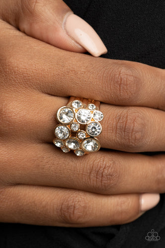 Bubbling Bravado Gold Ring- Paparazzi