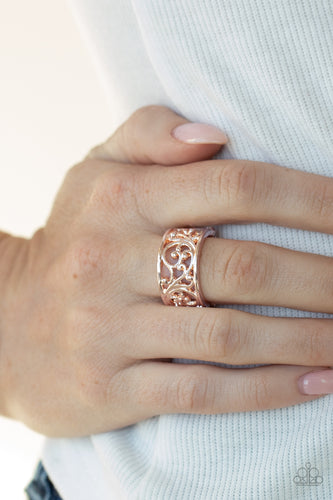 Di-VINE Design Rose Gold Ring- Paparazzi