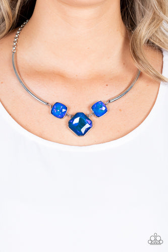 Divine IRIDESCENCE Blue Necklace- Paparazzi
