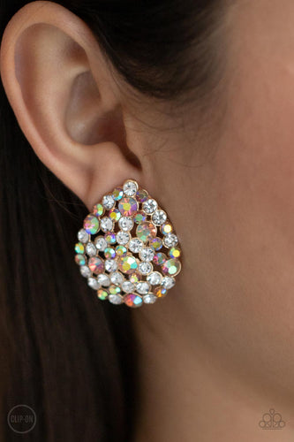 Elite League Gold Earrings- Paparazzi