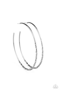 Embellished Edge Black Earrings- Paparazzi