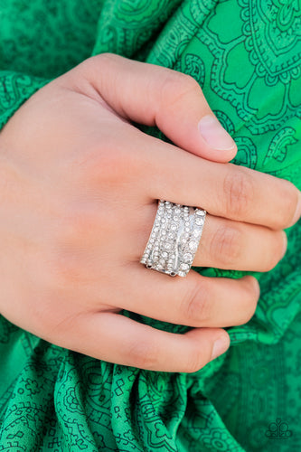 Exclusive Elegance White Ring- Paparazzi