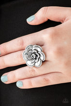 Load image into Gallery viewer, FLOWERBED And Breakfast Silver Ring- Paparazzi