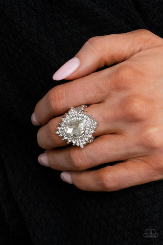 Five-Star Stunner White Ring- Paparazzi