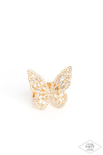 Load image into Gallery viewer, Flauntable Flutter Gold Ring- Paparazzi