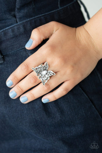 Flutter Flavor White Ring- Paparazzi