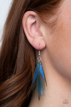 Load image into Gallery viewer, Holographic Glamour Blue Earrings- Paparazzi