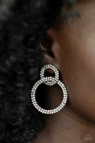 Intensely Icy Black Earrings- Paparazzi