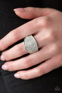 Kaboom! White Ring- Paparazzi