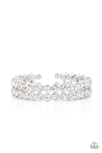 Megawatt Majesty White Bracelet- Paparazzi