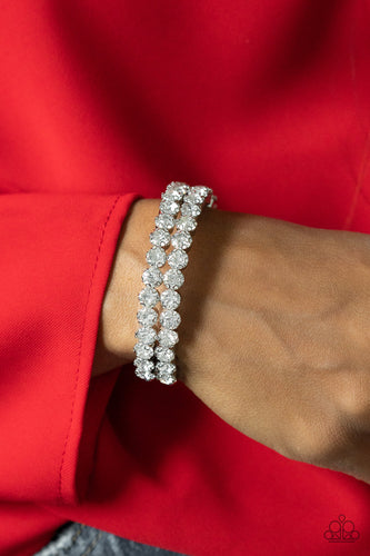 Megawatt Majesty White Bracelet- Paparazzi