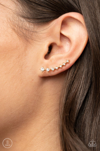 New Age Nebula Gold Earrings- Paparazzi