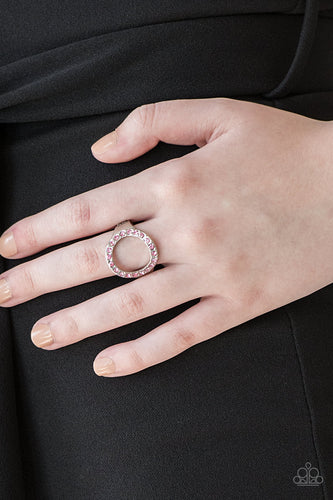 One-GLAM Band Pink Ring- Paparazzi