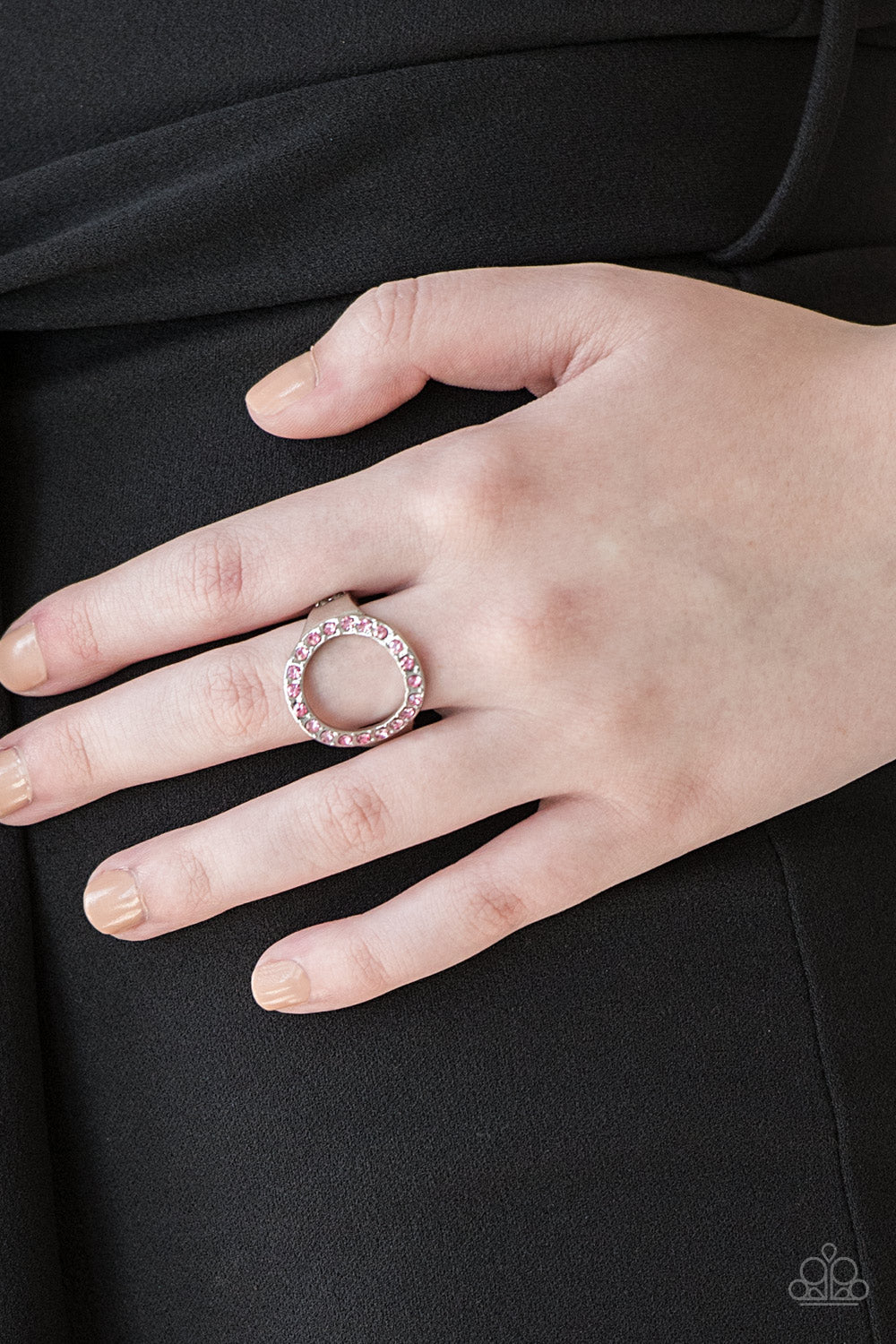 One-GLAM Band Pink Ring- Paparazzi
