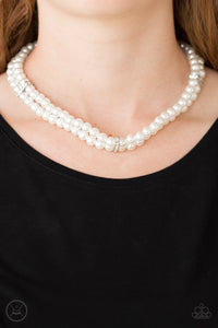 Put On Your Party Dress White Necklace- Paparazzi