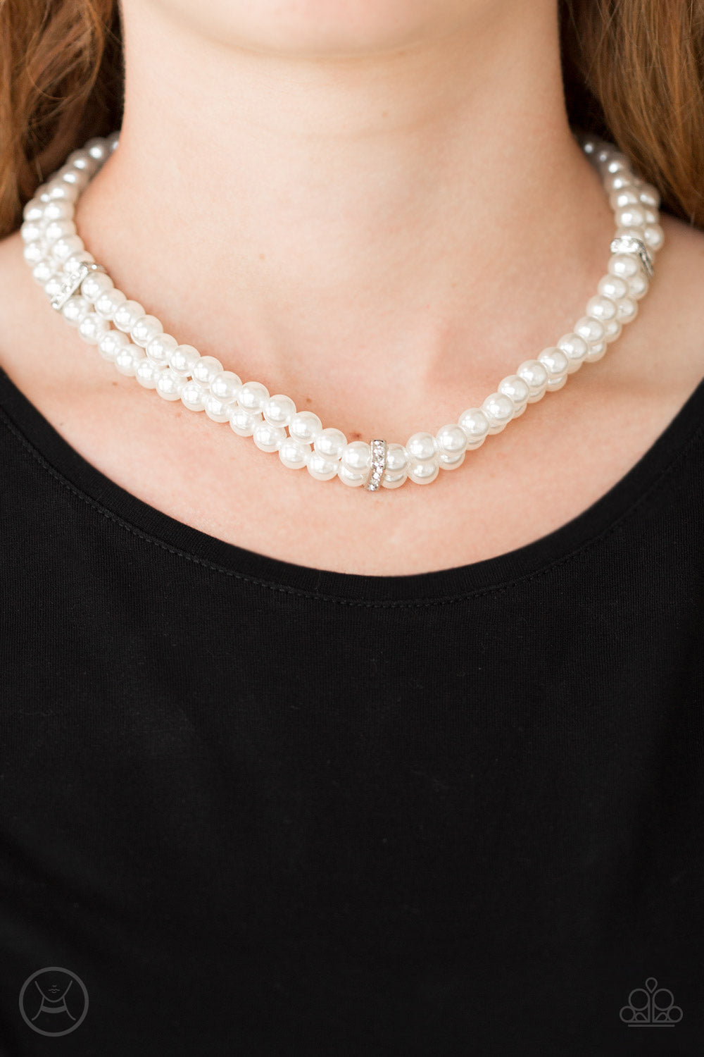 Put On Your Party Dress White Necklace- Paparazzi