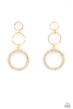 Load image into Gallery viewer, Rule-Breaking Radiance Gold Earrings- Paparazzi