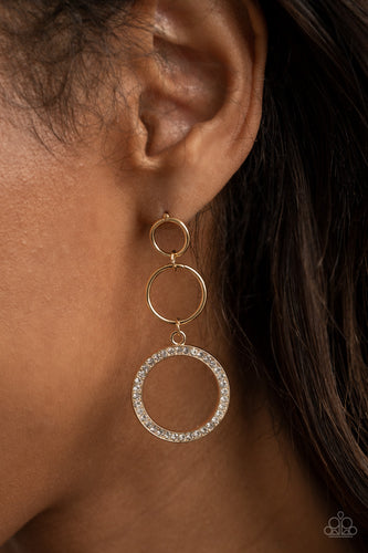 Rule-Breaking Radiance Gold Earrings- Paparazzi