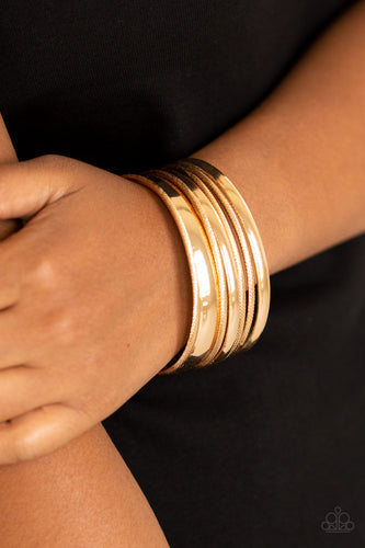 Sahara Shimmer Gold Bracelet- Paparazzi
