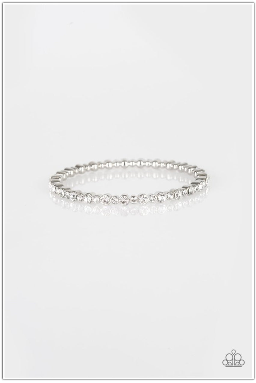 Seven Figure Fabulous White Bracelet- Paparazzi