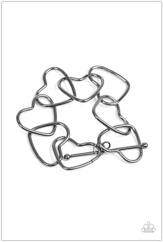 Take Heart Black Bracelet- Paparazzi