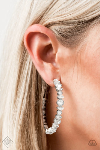 Can I Have Your Attention? White Earrings FFA0920- Paparazzi
