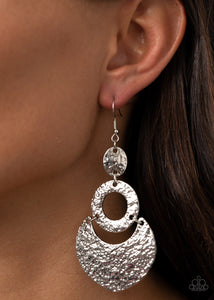 Shimmer Suite Silver Earrings- Paparazzi