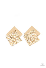 Load image into Gallery viewer, Square With Style Gold Earrings- Paparazzi