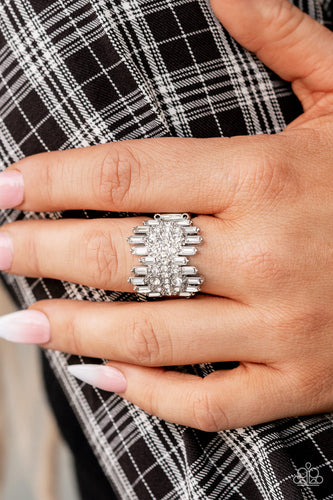 Urban Empire White Ring- Paparazzi